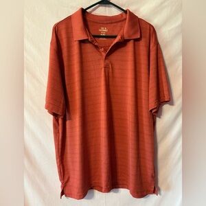 Haggar Orange Polo Shirt Classic Knit Short Sleeve